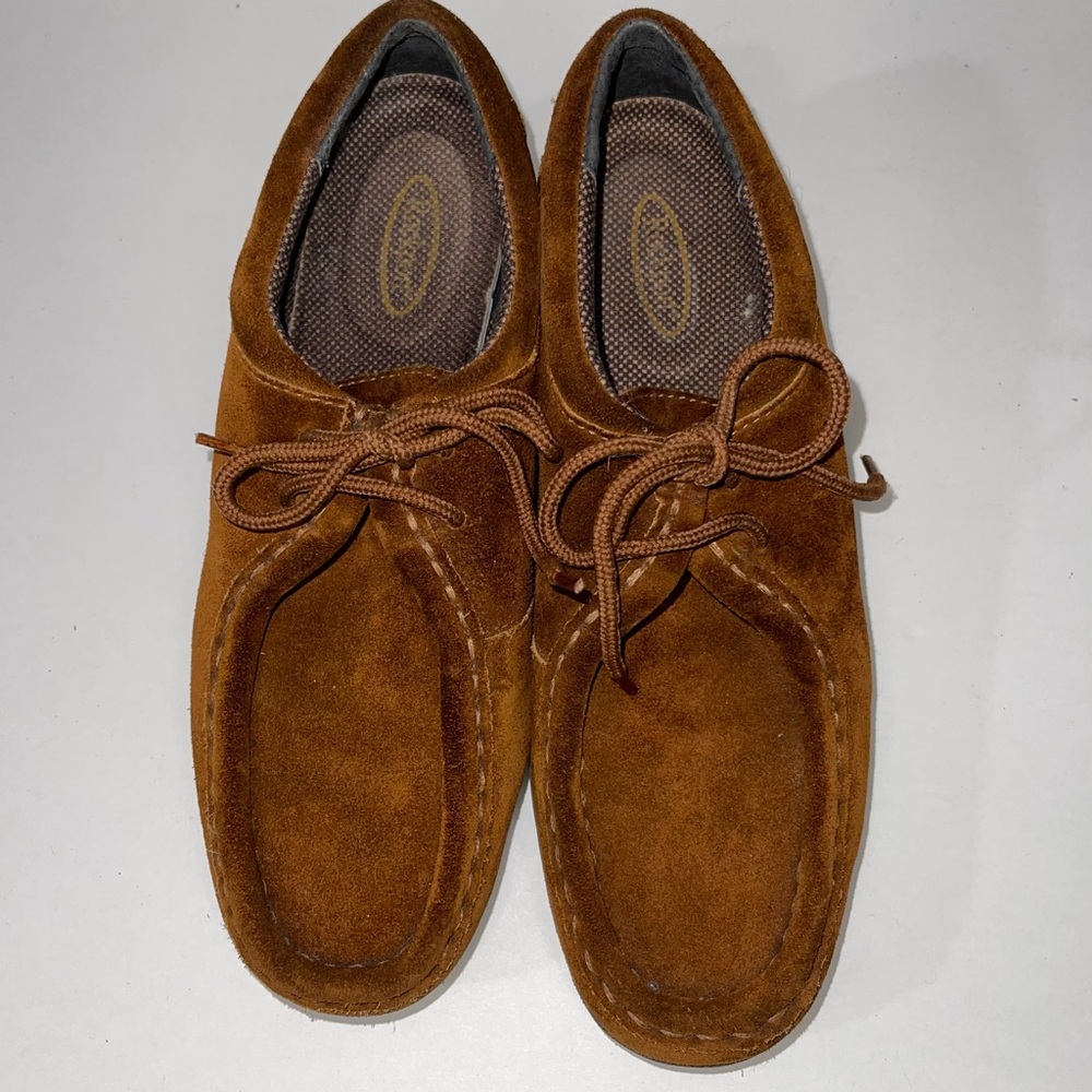 Rockport laced women’s shoes brown suede size 8